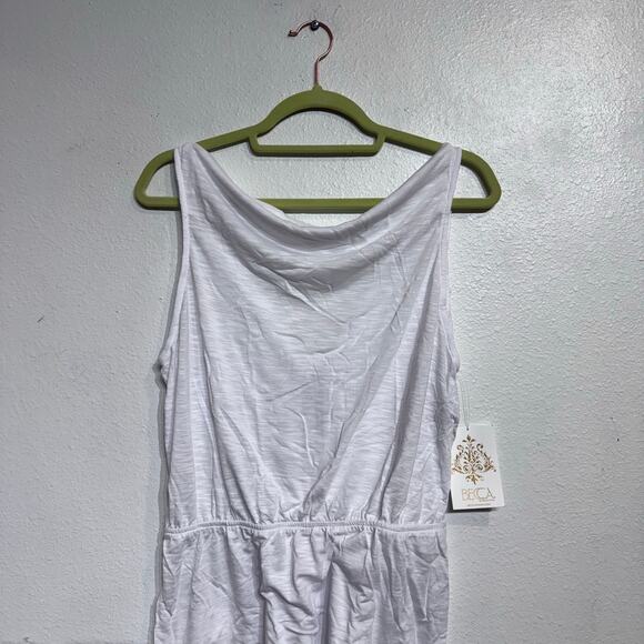 Becca by Rebecca Virtue White Reversible Swim Cover Mini Dress Sz M NWT - Picture 3 of 12